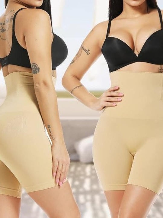 Women's Cotton Nylon Spendex Seamless Wired Tummy Control High Waist and Thigh Ladies Shaper Briefs Shapewear (Free Size Fit Up to M-L-XL-XXL)