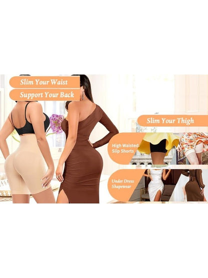 Women's Cotton Nylon Spendex Seamless Wired Tummy Control High Waist and Thigh Ladies Shaper Briefs Shapewear (Free Size Fit Up to M-L-XL-XXL)