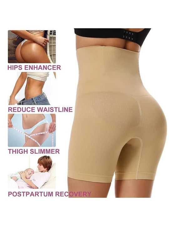 Women's Cotton Nylon Spendex Seamless Wired Tummy Control High Waist and Thigh Ladies Shaper Briefs Shapewear (Free Size Fit Up to M-L-XL-XXL)