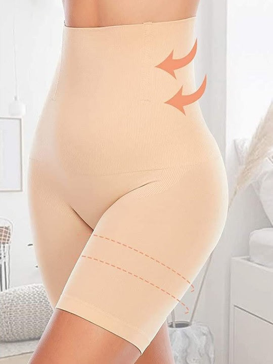 Women's Cotton Nylon Spendex Seamless Wired Tummy Control High Waist and Thigh Ladies Shaper Briefs Shapewear (Free Size Fit Up to M-L-XL-XXL)