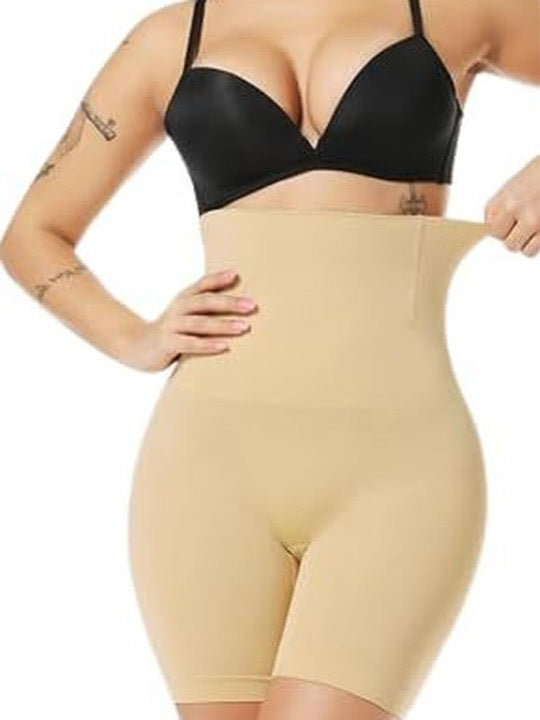 Women's Cotton Nylon Spendex Seamless Wired Tummy Control High Waist and Thigh Ladies Shaper Briefs Shapewear (Free Size Fit Up to M-L-XL-XXL)